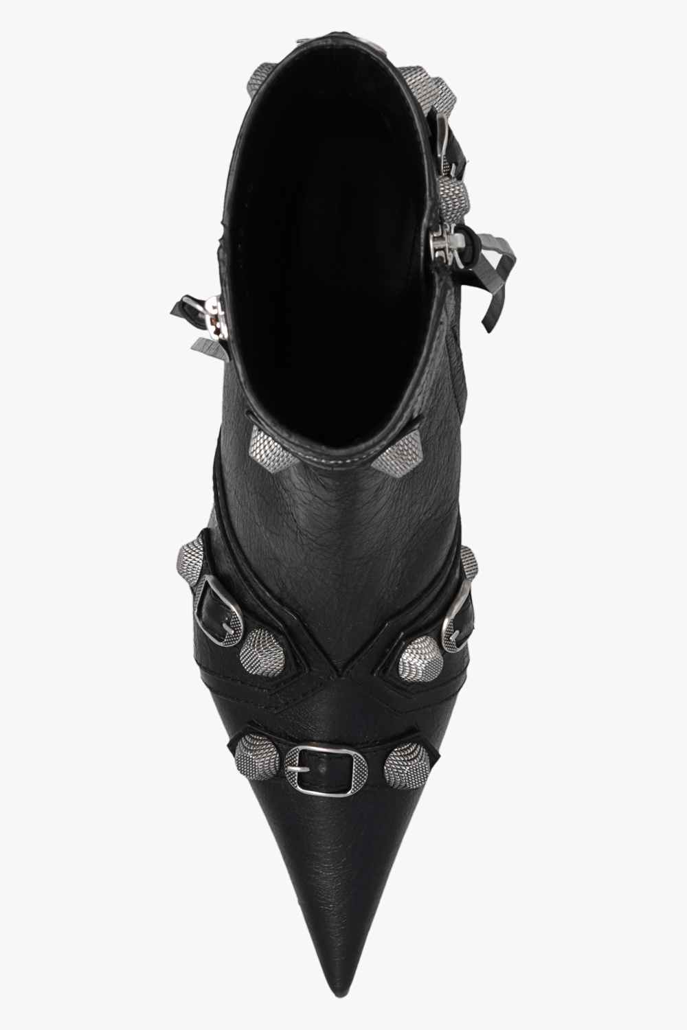 Balenciaga black leather hot sale buckle boots